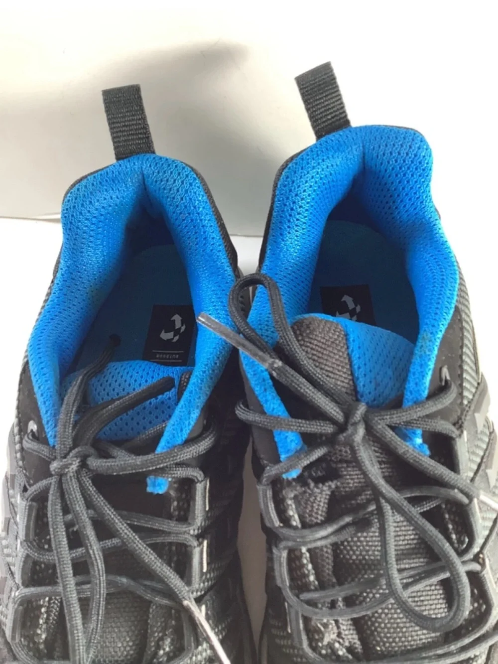 Adidas Terrex 385 Outdoor Ortholite Trail Hiking Shoes Black Blue Men 6.5